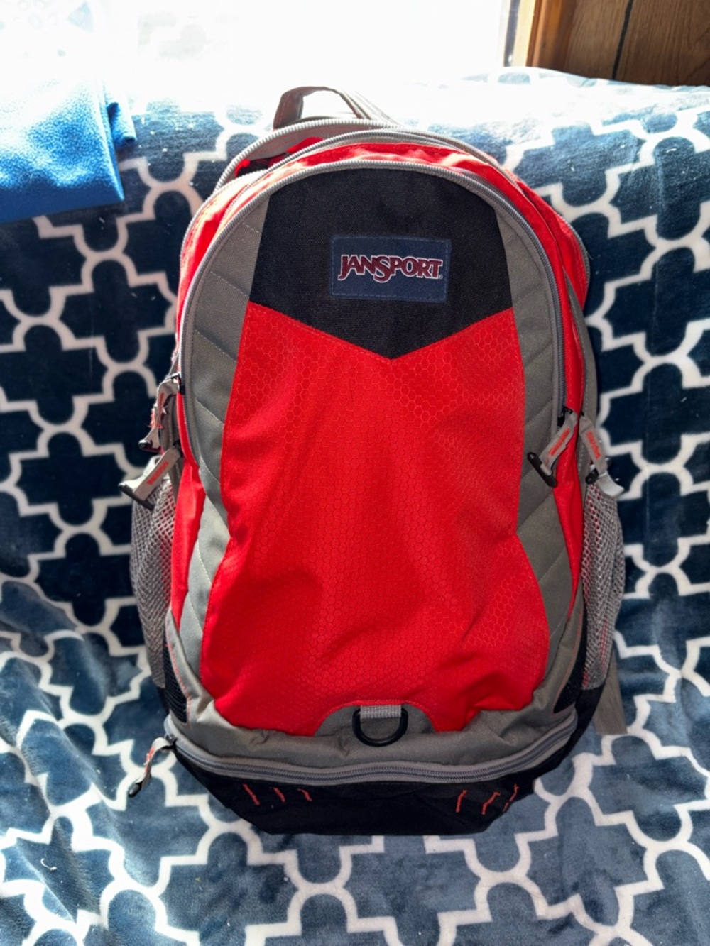 JanSport Red and Gray Backpack